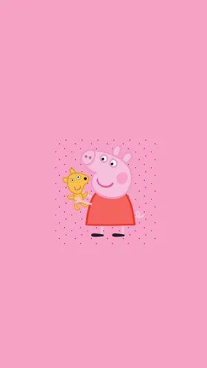 Teddy And Peppa Pig Iphone Wallpaper