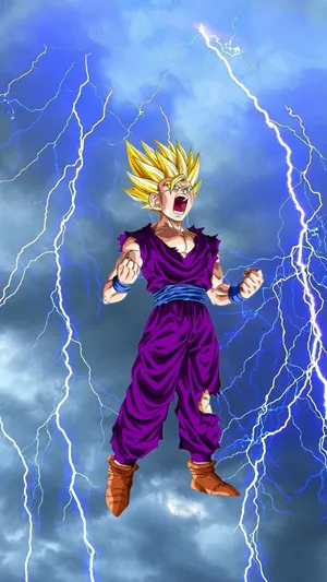 Teen Gohan Lightning Bolts Wallpaper