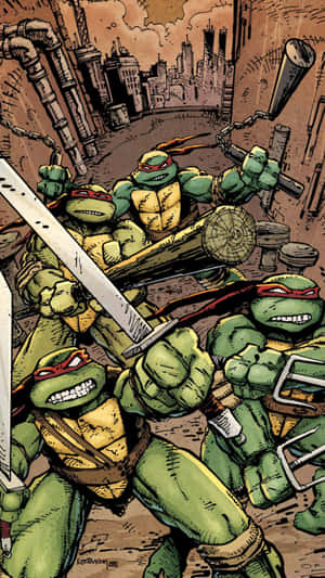 Teenage Mutant Ninja Turtles Comic Book At An Ally Wallpaper