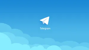 Telegram Clouds With Word Wallpaper