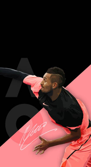 Tennis Player Nick Kyrgios Poster Wallpaper