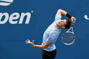 Tennis Player Powerful Serve Motion Wallpaper