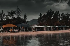 Tents On Mauritius Island Wallpaper