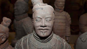 Terracotta Warriors Close Up Detailed Wallpaper