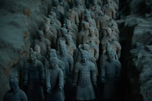 Terracotta Warriors Night Museum China Wallpaper