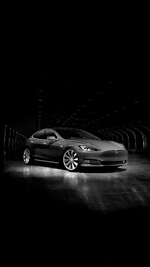Tesla Greyscale Iphone Wallpaper