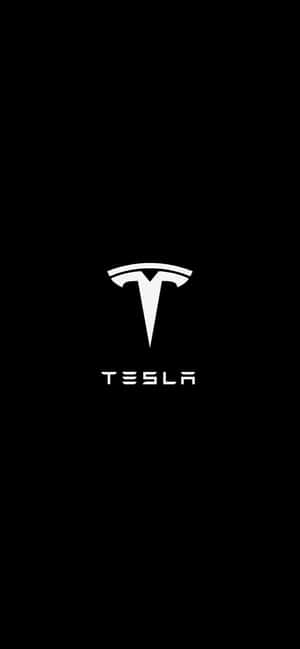 Tesla Logo On A Black Background Wallpaper
