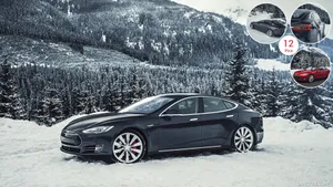 Tesla Model S 85d Winter Wallpaper