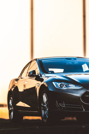 Tesla Model S Sunset Wallpaper