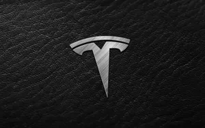Tesla Silver Logo Wallpaper