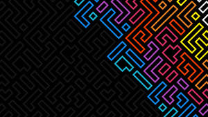 Tetris Multicolored Pattern Wallpaper