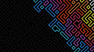 Tetris Multicolored Pattern Wallpaper