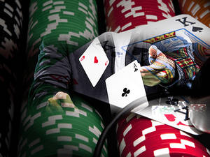 Texas Hold'em Cards And Chips Wallpaper