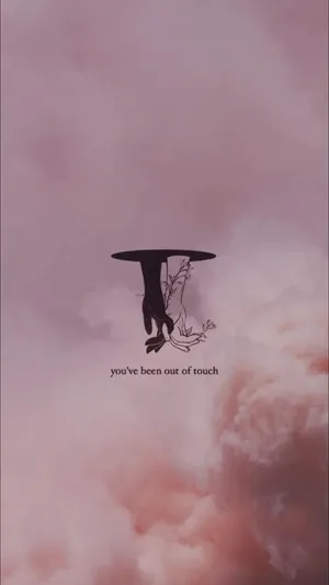 Text Pink Clouds Aesthetic Mood Wallpaper