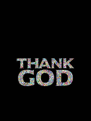 Thank God Text Wallpaper