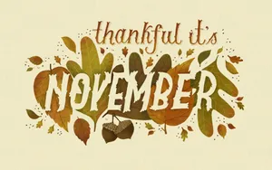 Thankful Cute November Wallpaper