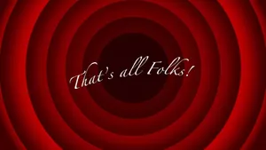 That's All Folks Red Wallpaper