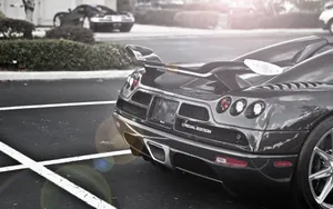 The Back-end Of A Carbon Fiber Koenigsegg Supercar Wallpaper