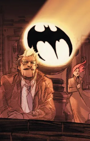 The Bat Signal Shining Brightly In The Dark Night Sky Wallpaper