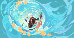 The Beautiful, Brave And Brave Kazuha On An Adventure In Genshin Impact. Wallpaper