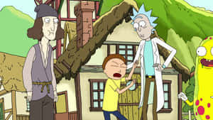The Best Buds Rick And Morty Experiencing The Outdoors Wallpaper