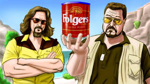 The Big Lebowski The Dude Walter Sobchak Cartoon Wallpaper
