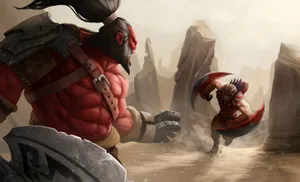 The Bold Fighter - Axe Wallpaper