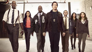 The Cast Of Brooklyn Nine Nine Walks Through The Precinct And Sets The Tone For The Show. Wallpaper