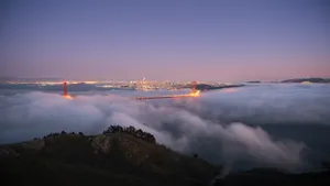 The City By The Bay, Shrouded In Fog Wallpaper