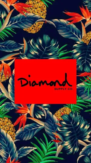 The Classic Diamond Supply Co. Logo Against A Grunge-style Background Wallpaper
