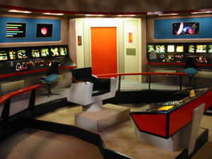 The Command Deck Of Star Trek's Iconic Enterprise Wallpaper