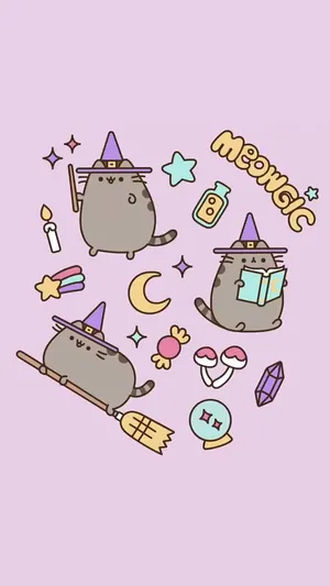 The Cutest Pusheen - Love At First Sight! Wallpaper