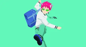 The Disastrous Life Of Saiki K Aqua Blue Wallpaper