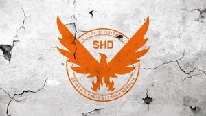 The Division 4k Orange Logo Wallpaper