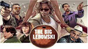 The Dude From The Big Lebowski Movie Illustration Art Wallpaper