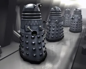 The Final Showdown - The Doctor Vs The Daleks Wallpaper
