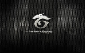 The Garena Logo Strikingly Displayed Over A Unique Backdrop Of Perforated Hexagonal Patterns. Wallpaper