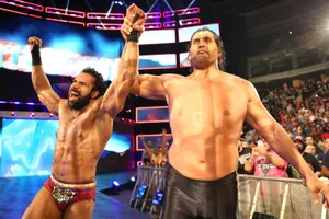 The Great Khali Dominating Wwe Battleground 2017 Wallpaper