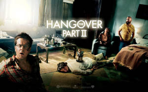 The Hangover Part Ii Movie Poster Wolfpack Trio Room Wallpaper