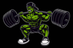 The Hulk Lifting A Barbell Wallpaper