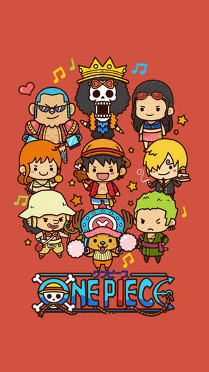 The Iconic One Piece Chibi Characters Wallpaper