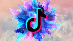 The Iconic Tiktok Logo Embodies Music And Fun Wallpaper