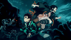 The Kamado Siblings From Kimetsu No Yaiba Wallpaper