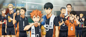 The Karasuno Team Soars High Wallpaper