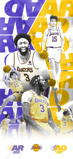 The Lakers Are Shown In A Poster Wallpaper