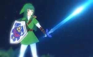 The Legend Of Zelda - Link Ready For Adventure Wallpaper