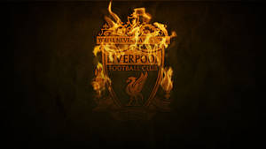 The Liverpool Fc Logo Is On Fire Wallpaper