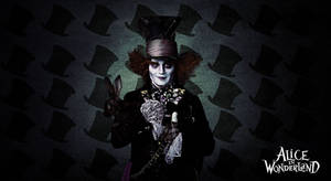 The Mad Hatter In Tim Burton's Alice In Wonderland Wallpaper