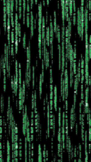 The Matrix Code Is Shown In Green Wallpaper