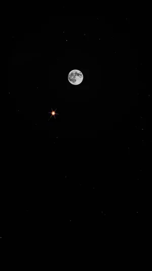 The Moon And Venus Iphone Wallpaper